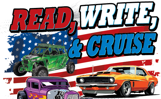 Read, Write, and Cruise Car Meet partial flyer August 2026